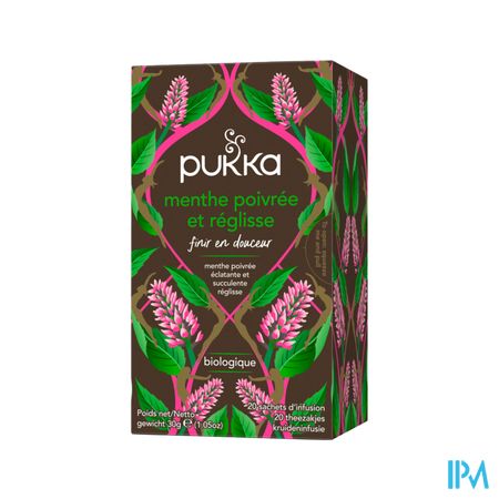 Pukka Infusion Menthe Poivree Reglisse Bio Sachet 20