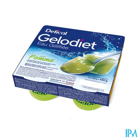 Gelodiet Eau Gelifiee Pomme Verte 120g X4