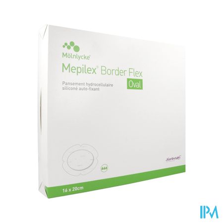 Mepilex Border Flex Oval Pansement 16cm X 20cm 16