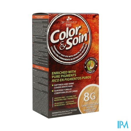 Color Soin 8g Blond Clair Dore Etui 60ml X2