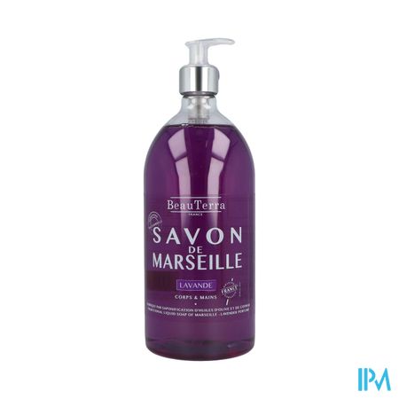 Beauterra Savon Liquide De Marseille Lavande 1l