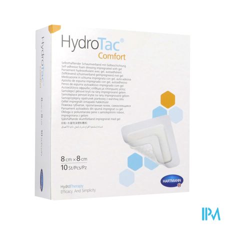 Hydrotac Comfort Adhesif Pansement 8cm X 8cm 10