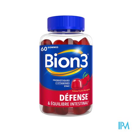 Bion 3 Defense Gommes Fruits Rouges 60