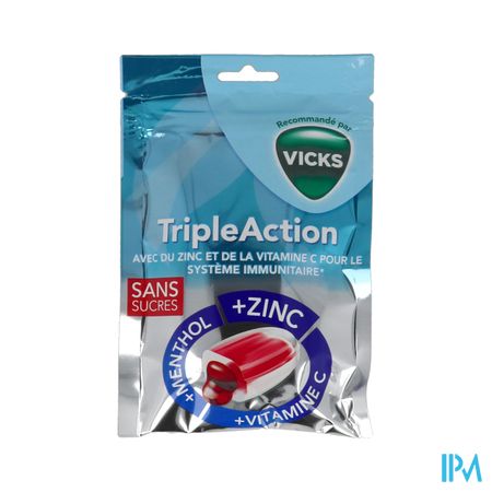 Vicks Bonbon Triple Action Sans Sucre 72g