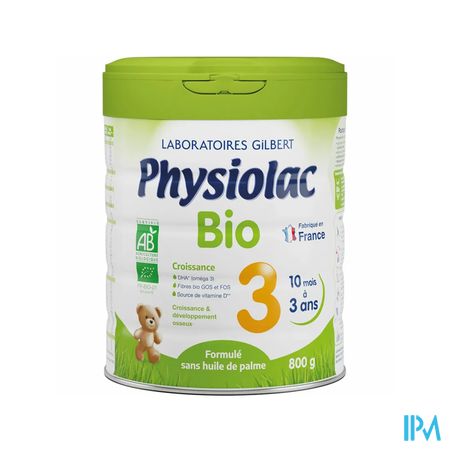 Physiolac 3 Bio Croissance Poudre 800g X2