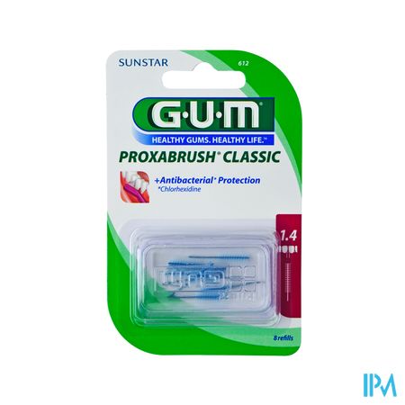GUM PROXABRUSH CLASSIC RECH 612 X6