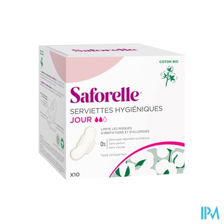 Saforelle Serviette Hygienique Jour Avec Ailettes Boite De 10