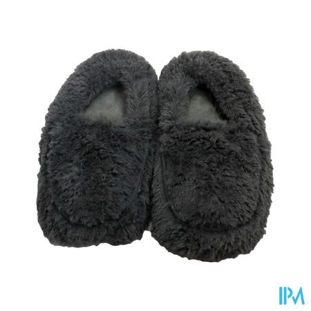 Warmies Bien Etre Chaussons Gris Fonce