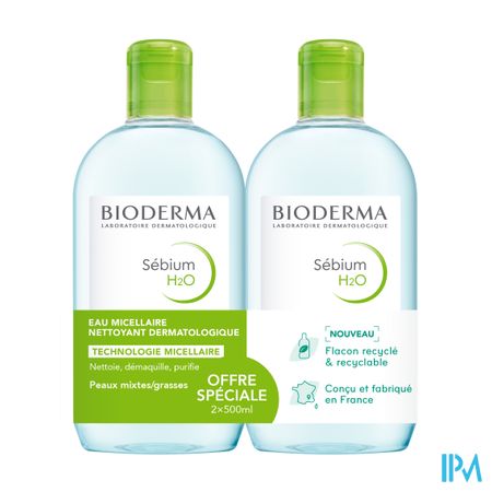SEBIUM H2O SOL MICEL P/M/G500ML X2