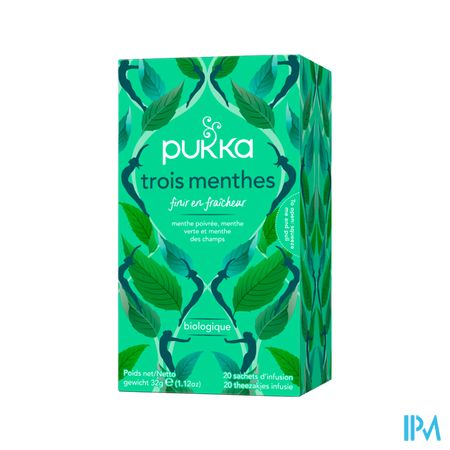 Pukka Infusion Trois Menthes Bio Sachet 20