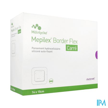 Mepilex Border Flex Carre Pansement 14cm X 15cm 16