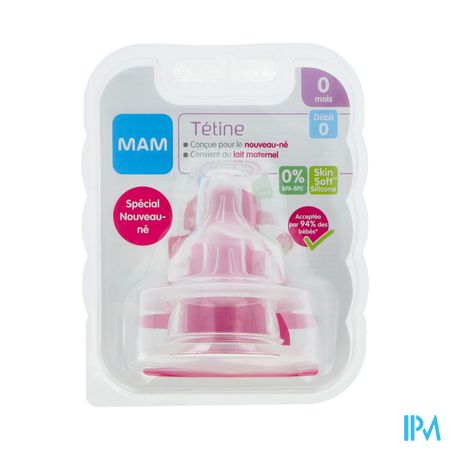 Mam Tetine Anatomique Debit 0 Extra Lent Silicone X2