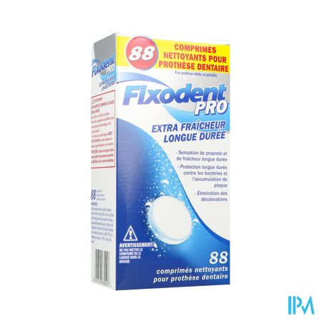 Fixodent Pro Nettoyant Fraicheur Comprime 88