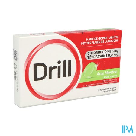 Drill Sans Sucre Anis Menthe Pastille A Sucer 24