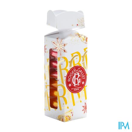 Roger Gallet Coffret Noel Gingembre Rouge Bois D'orange Crackers Galets De Bain Energisant 6x25g