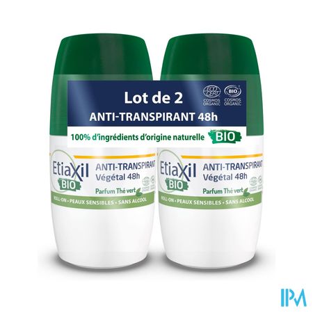 Cooper Etiaxil Antitranspirant Organic The Vert 48h Roll On 50ml X2