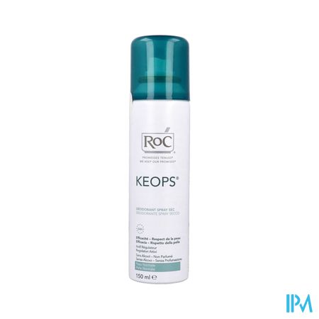 Roc Keops Deodorant Sec Sans Alcool Efficacite 24h Aerosol 150ml