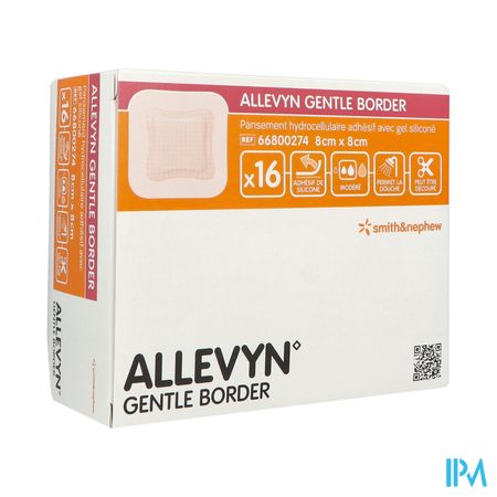 Allevyn Gentle Border Pansement 8cm X 8cm 16