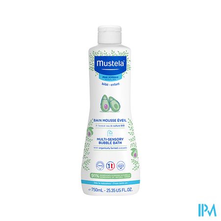 Mustela Bebe Enfant Bain Mousse Eveil A l Avocat Bio 750ml