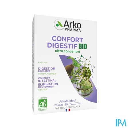 Arkopharma Arkofluides Bio Confort Digestif Ampoule Buvable 10ml 20