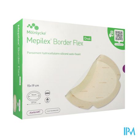 Mepilex Border Flex Oval Pansement 15cm X 19cm 16