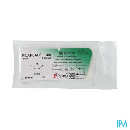 Filapeau Aiguillee Sertie 3/8 Triangulaire 1.5 4/0 20mm