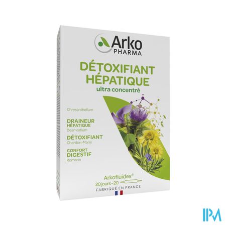 Arkopharma Arkofluides Detoxifiant Hepatique Ampoule Buvable 10ml 20