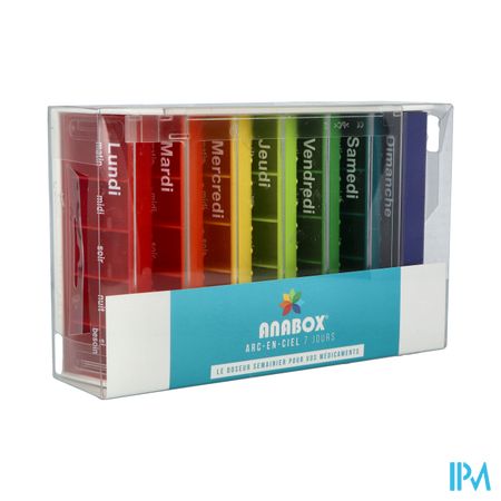 Anabox Pilulier Semainier Arc En Ciel