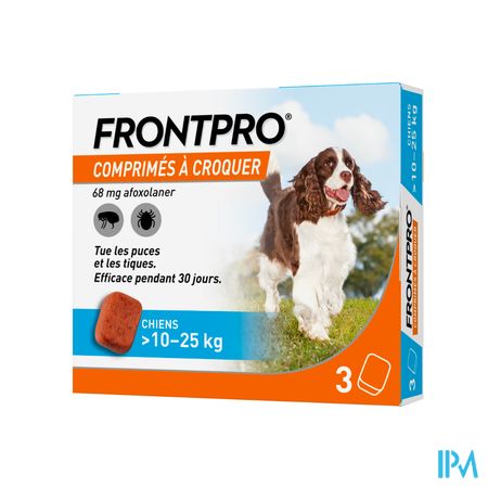 Frontpro Antiparasitaire Chien 10/25kg Comprime 3