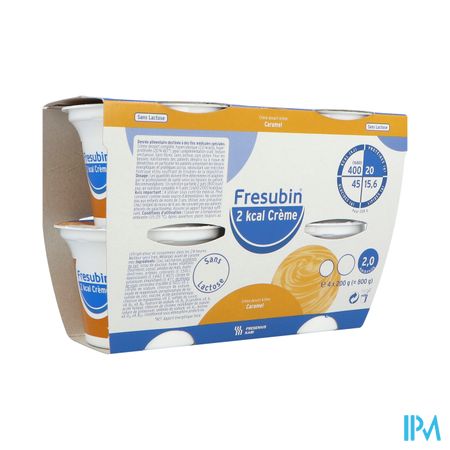 Fresubin 2kcal Creme Sans Lactose Caramel 200g X4
