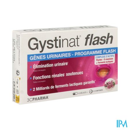 3c Pharma Gystinat Flash Comprime 10 + Gelule 10
