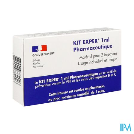 Edec Kit Exper' 1ml Pharmaceutique Trousse Prevention Sida Et Hepatites Pour Toxicomane 2