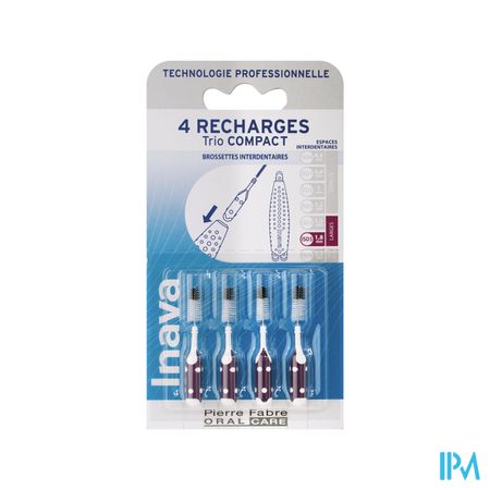 Inava Trio Compact Brossette Recharge Violet X3