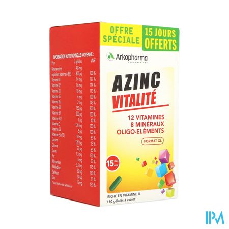 Arkopharma Azinc Vitalite Gelule 150