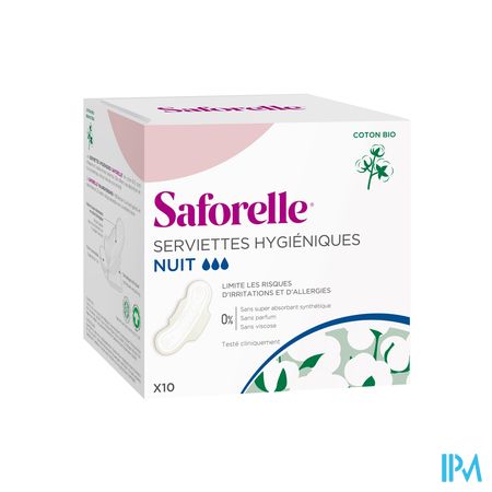 Saforelle Serviettes Hygieniques Nuit 10