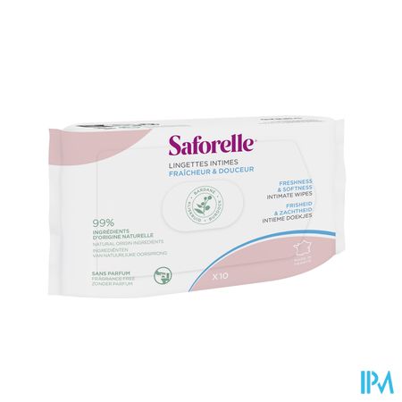 Saforelle Lingettes Flushable Pocket 10