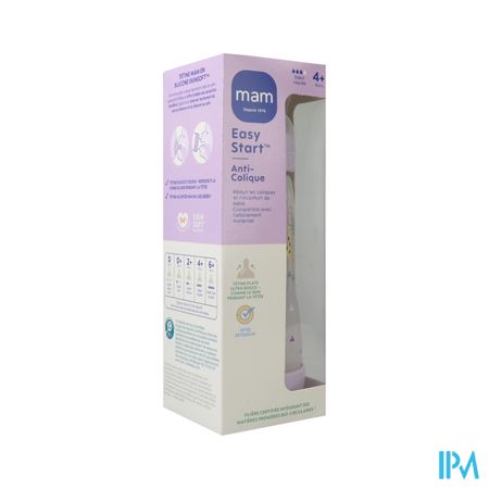 Mam Biberon Easy Start Anticolique 320ml Lilas Tetine Debit 3