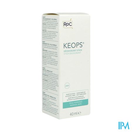 Roc Keops Deodorant Stick Sans Alcool Efficacite 24h 40ml