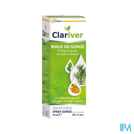 Cooper Clariver Maux Gorge Spray Buccal 30ml