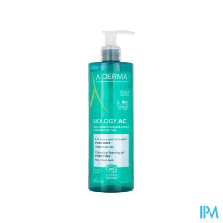 A Derma Biology Ac Gel Moussant Nettoyant Purifiant Pompe 400ml