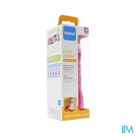 Mam Biberon Easy Active Colore 330ml Fille Tetine Debit X