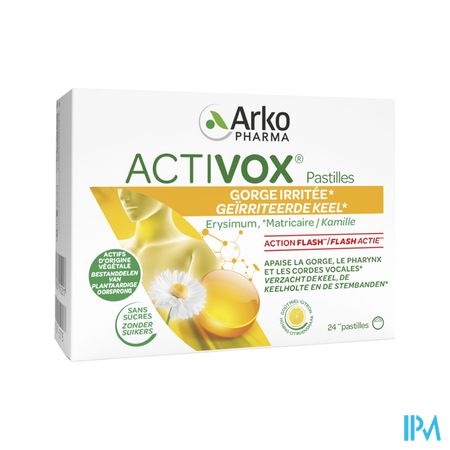 Arkopharma Activox Pastille Sans Sucre Miel Citron 24