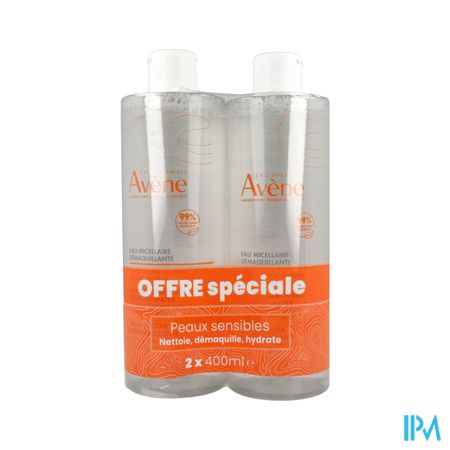 Eau Thermale Avene Eau Micellaire Demaquillante 400ml X2