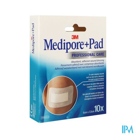 3m Medipore+ Pad Pansement Absorbant 5cm X 7cm2 10
