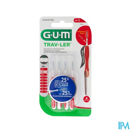 Gum Travler Brossette Interdentaire Cylind 0mm8 X4