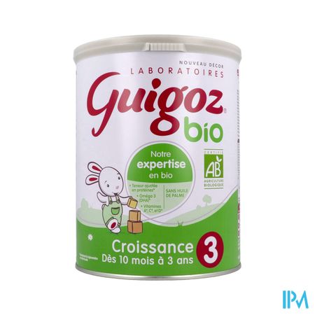 GUIGOZ LAIT BIO 3 CROISS PDR 800G