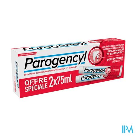 Parogencyl Dentifrice Soin Intensif Gencives 75ml X2 Offre Speciale