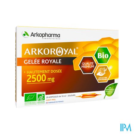 Arkopharma Arkoroyal Gelee Royale 2500mg Bio Ampoule 10ml 20