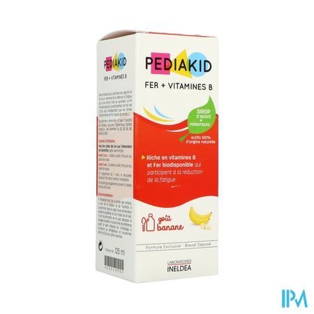 PEDIAKID FER+VIT B BANANE SP 125ML