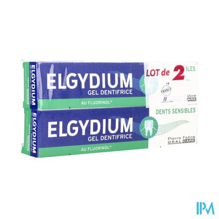 Elgydium Dents Sensibles Gel Dentifrice 75ml X2